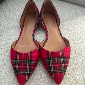 J Crew plaid flats size 7